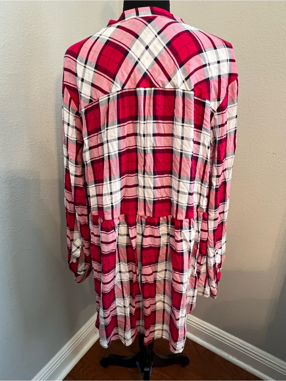 Torrid Plaid Button-Up Blouse Size 3 (22/24) - Picture 6 of 6